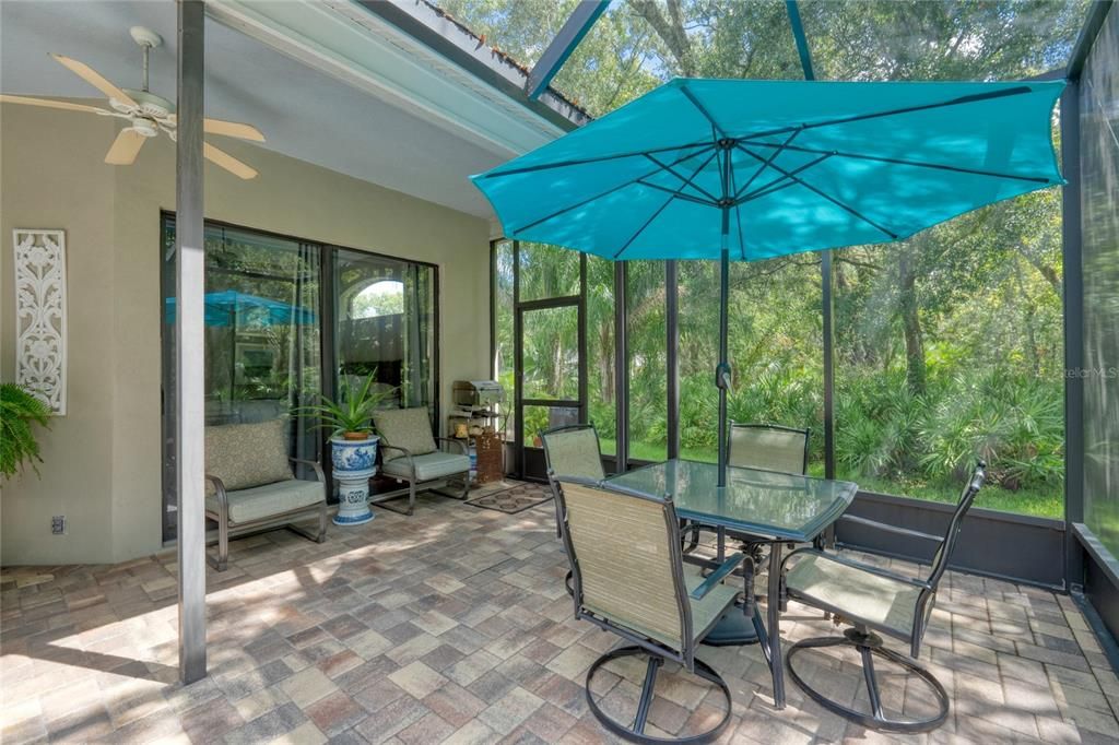 Neutral pavers on the Lanai