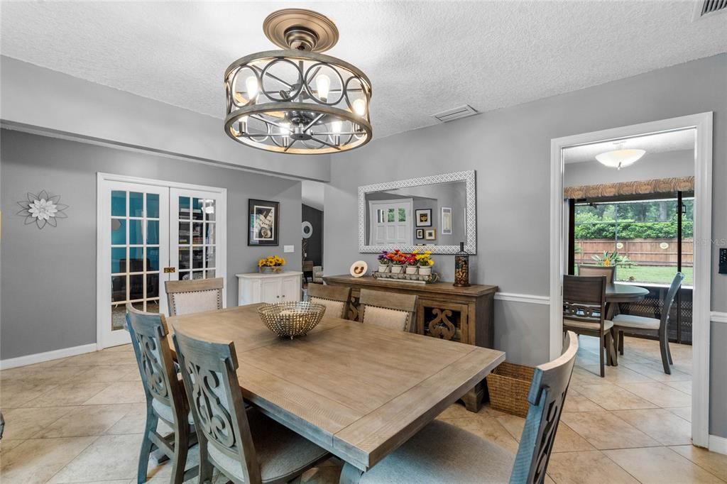 Dining Room looking toward the breakfast nook to the right and the office/den to the left