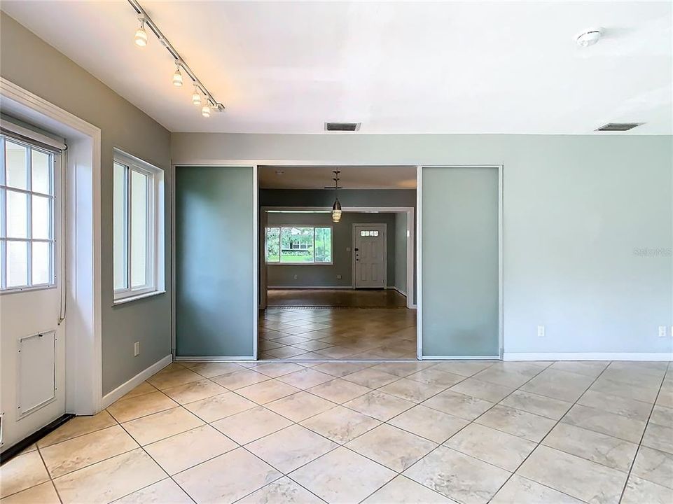 Family Room with door leading to the rear deck