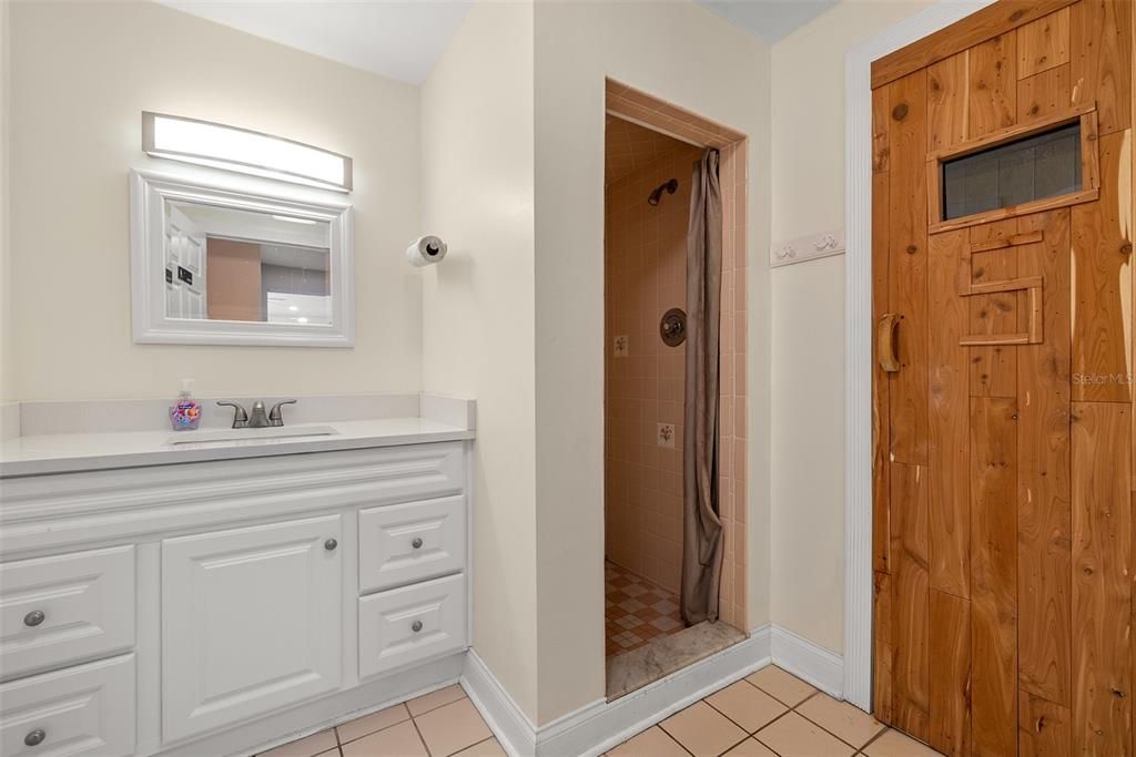 Women's clubhouse bathroom and sauna