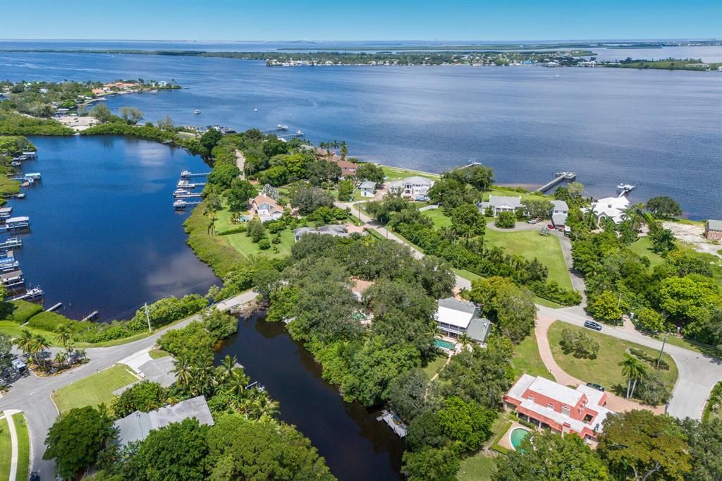 Aerial View Manatee River, Warner's East Bayou