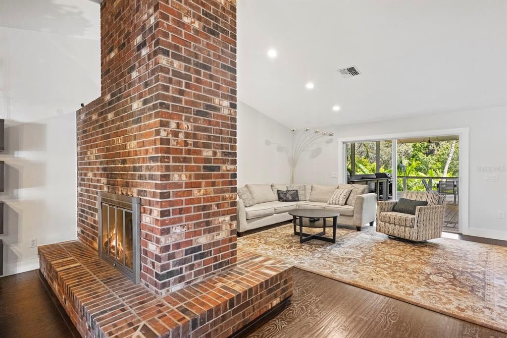 Fireplace and Living Room