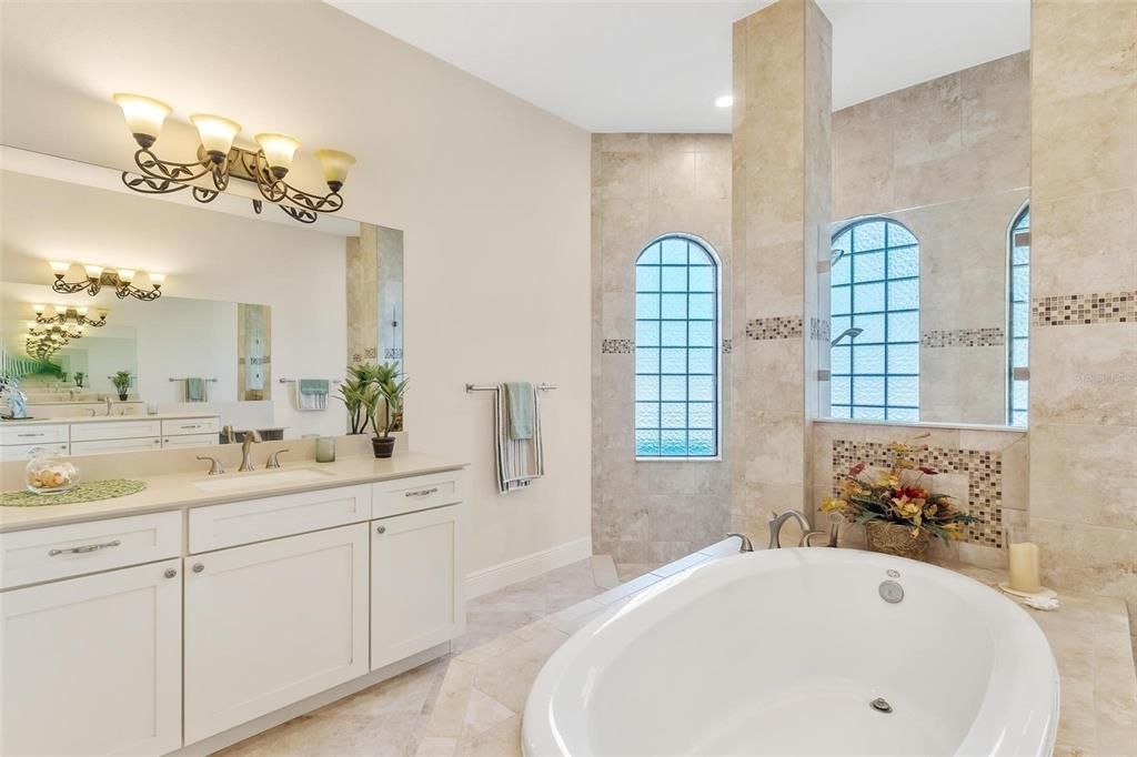 Raised Vanity and Soaking Tub