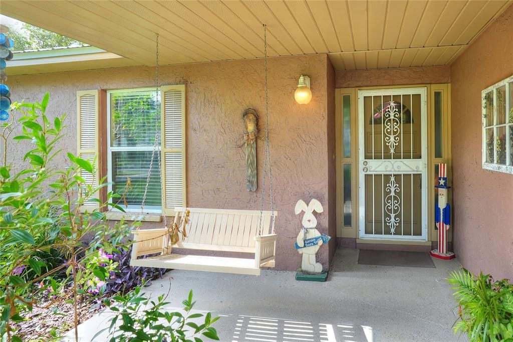 Front Porch with swing