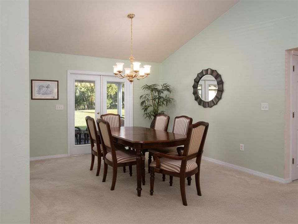 Dining room with French doors to lanai