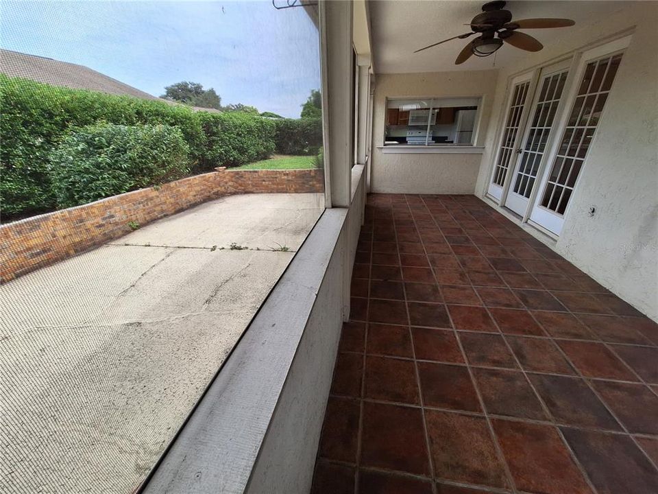 Lanai and open Patio out back.