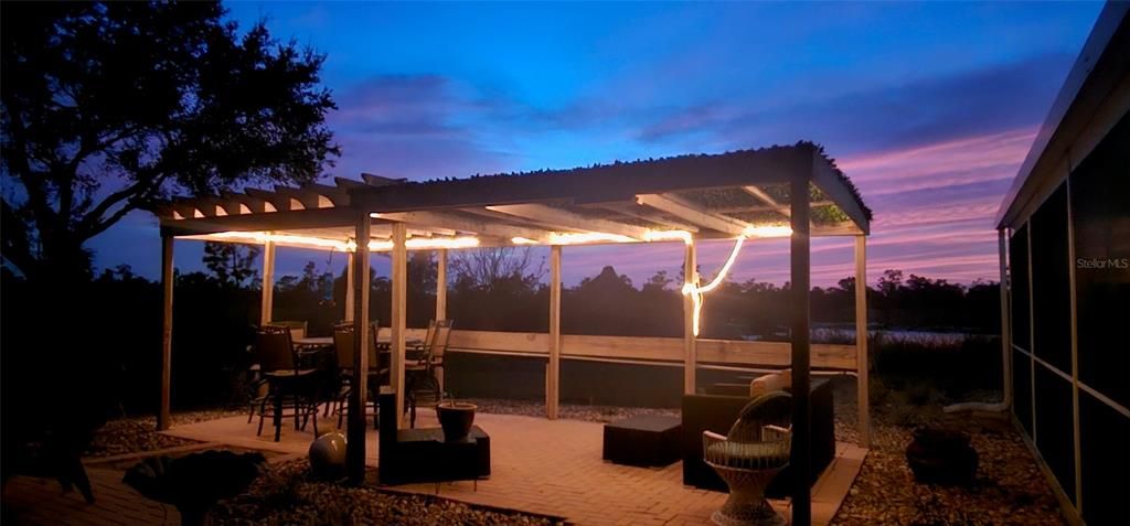 Pergola at dusk