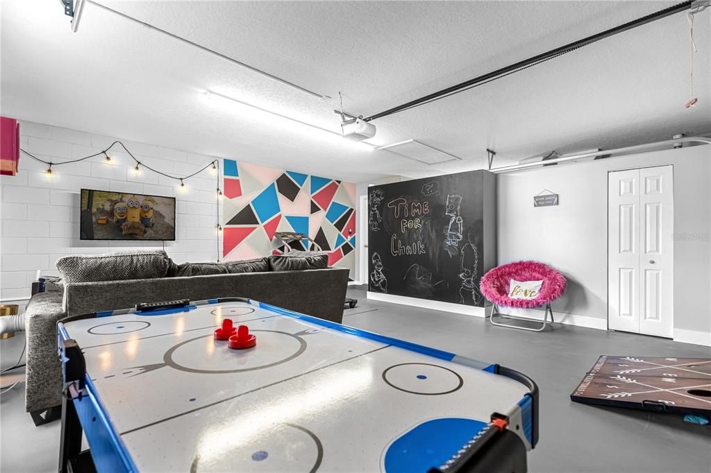 Fully equipped game room