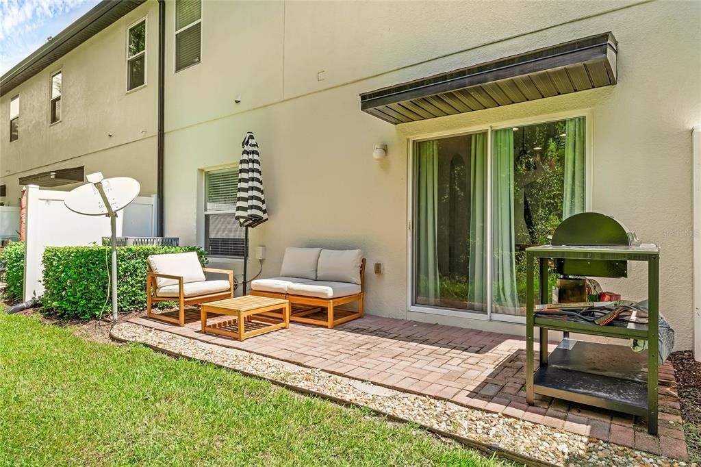 Backyard patio space.