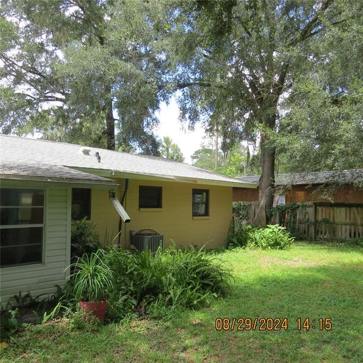 Back yard looking north