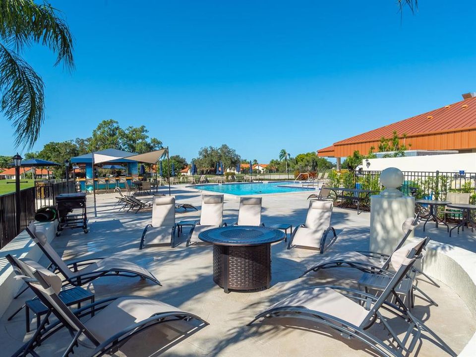 pool lounging area