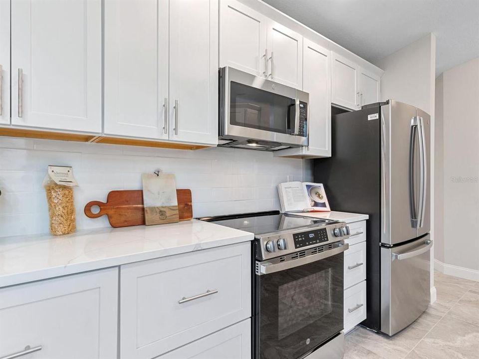 Kitchen with new stainless appliances