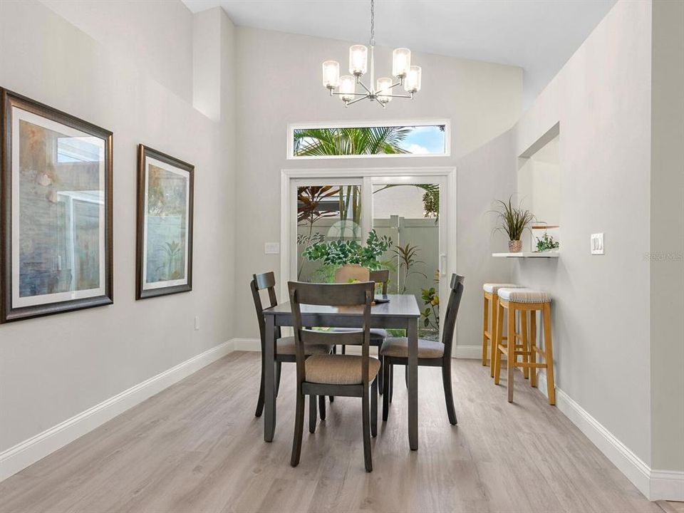 Dining Area overlooking atrium - w / passthrough to kitchen