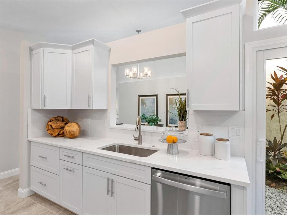 Kitchen with passthrough to Dining area