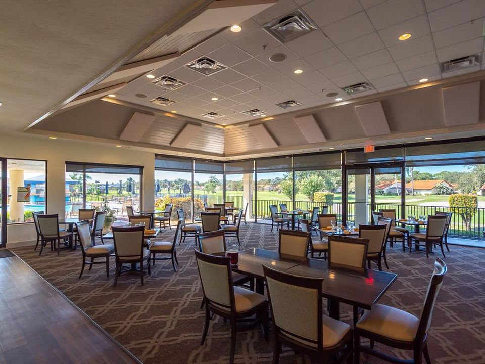 Clubhouse overlooking fairway and pool area