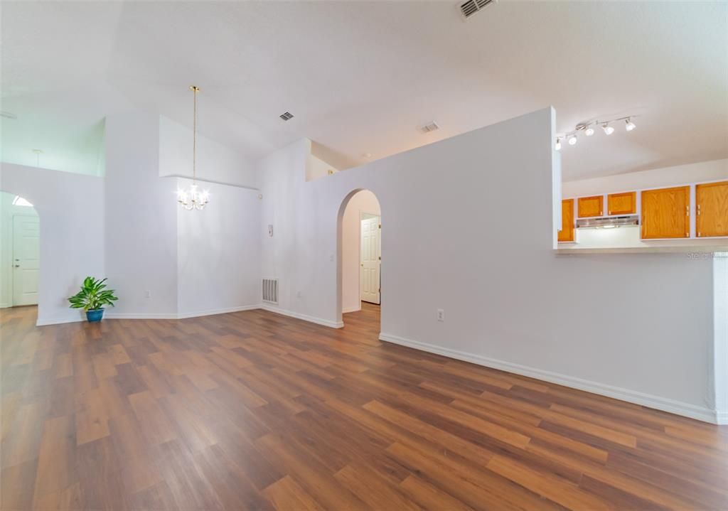 Living room combined with dining area