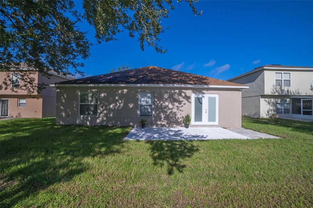 newly installed French door opens you to your backyard