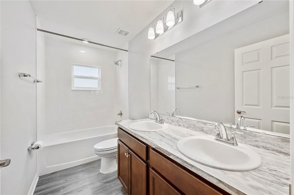 Hall Bath with dual sinks