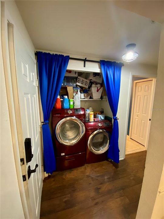 Laundry Area at Garage Entrance