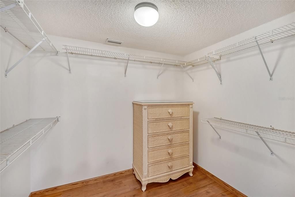 Large walk-in closet in primary bedroom