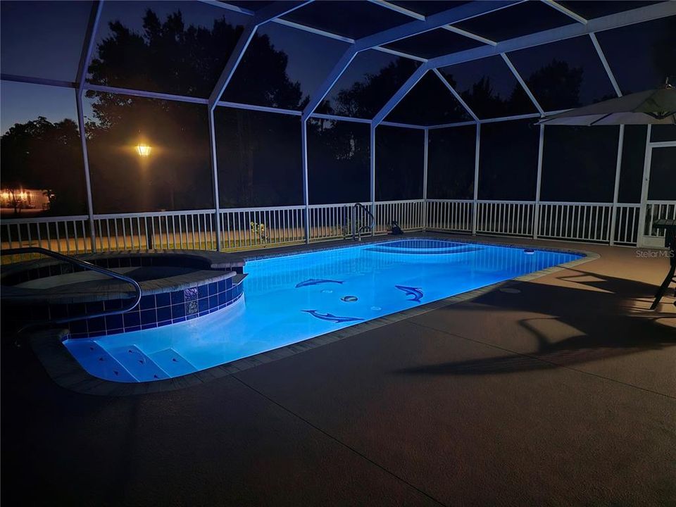 Lights in pool