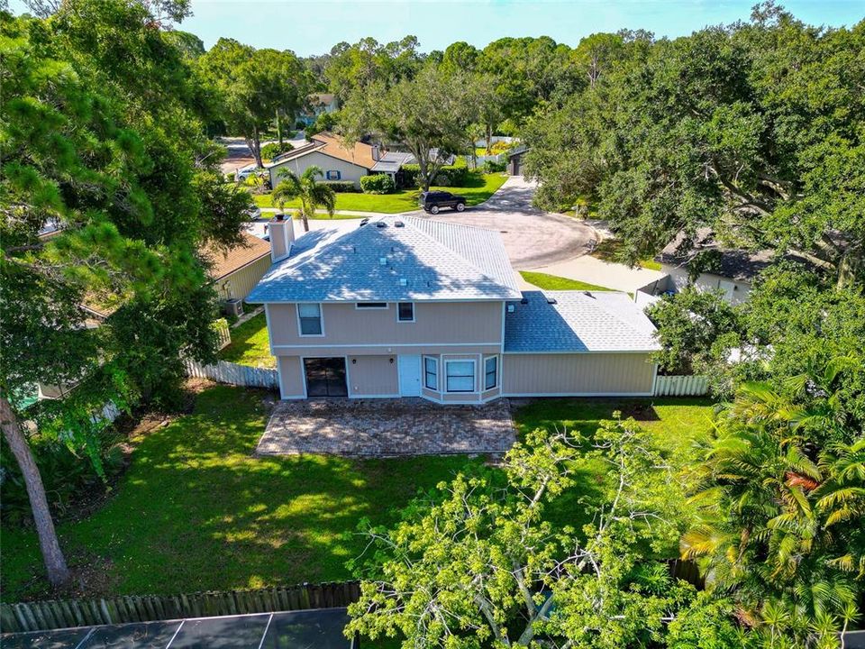 Aerial of Back Yard