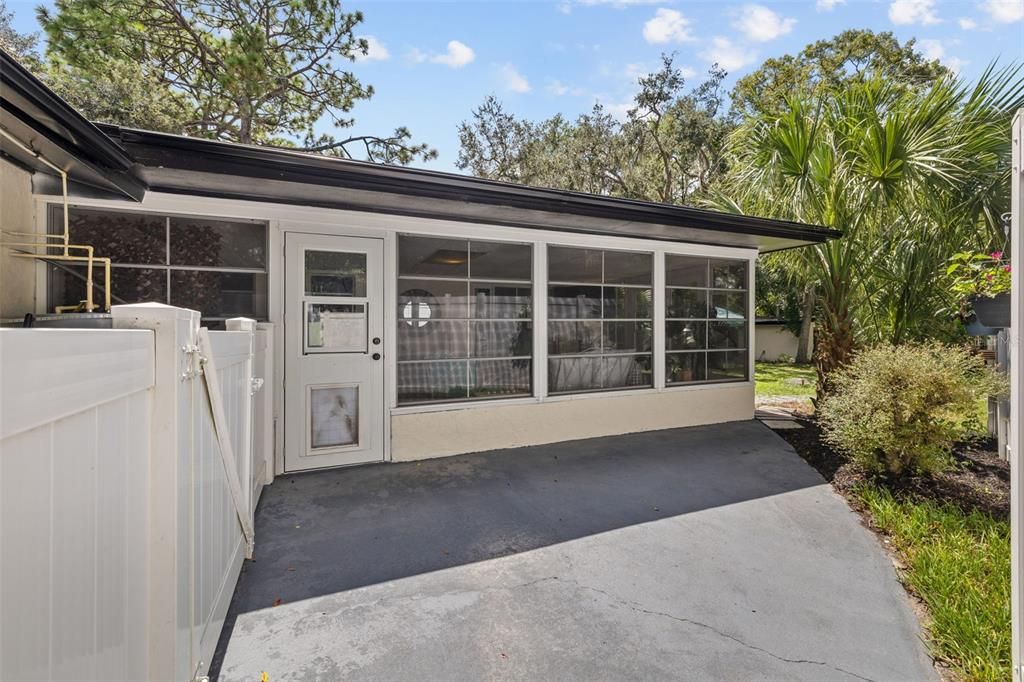 Exterior view of main house Florida room