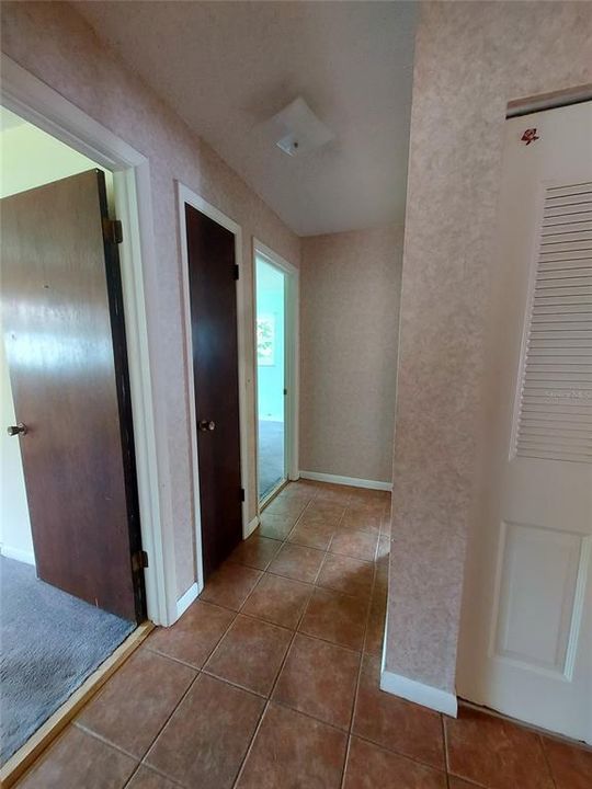 Hallway from family room to bedrooms.