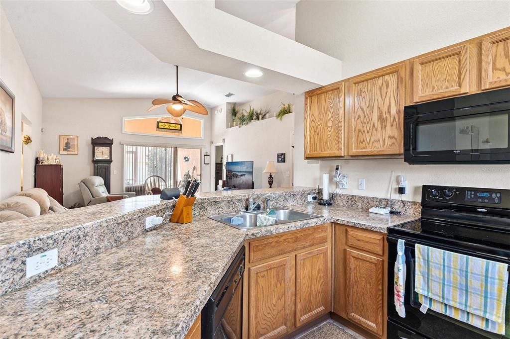 Kitchen with Granite Countertops