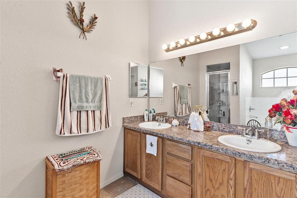 Primary Bathroom with Dual Vanities