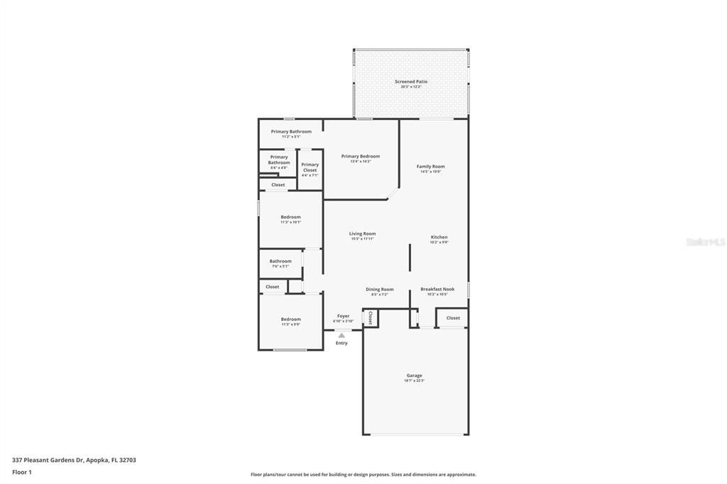 Active With Contract: $349,000 (3 beds, 2 baths, 1423 Square Feet)