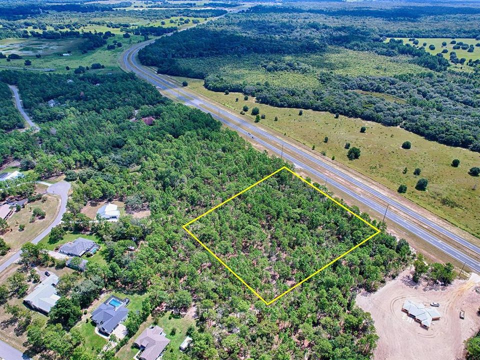 Aerial View Of Homesite w/ Preserve Across The Street