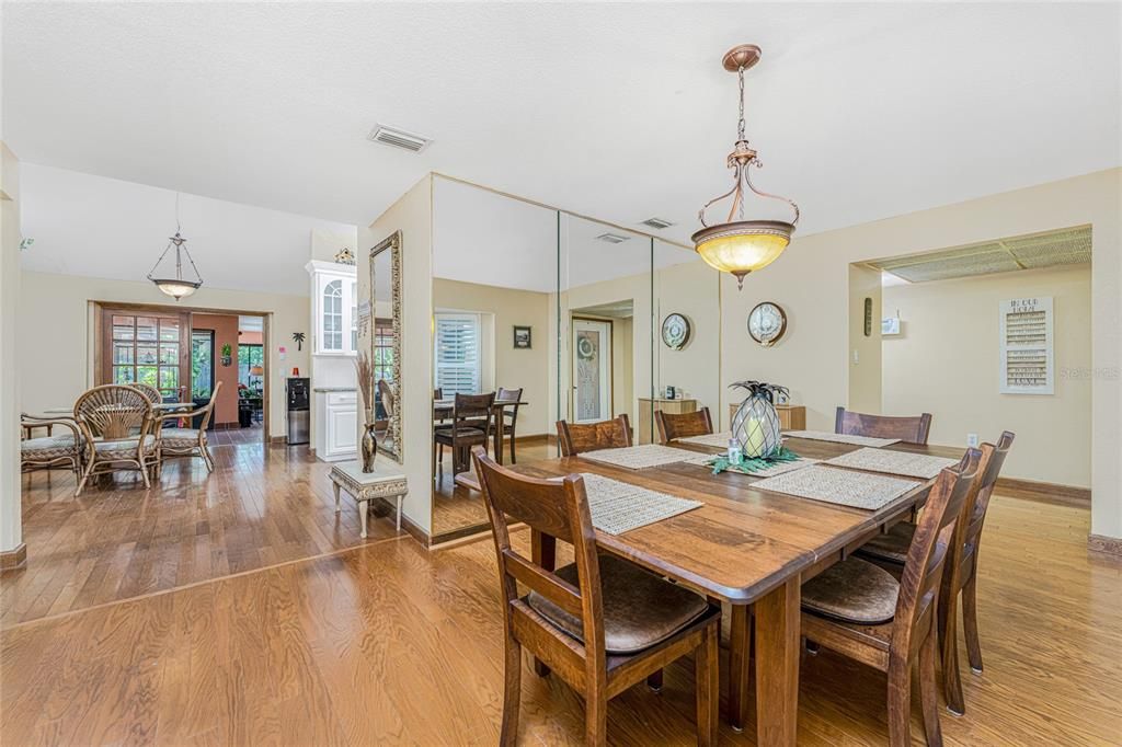 Dining room leads to Florida room and kitchen