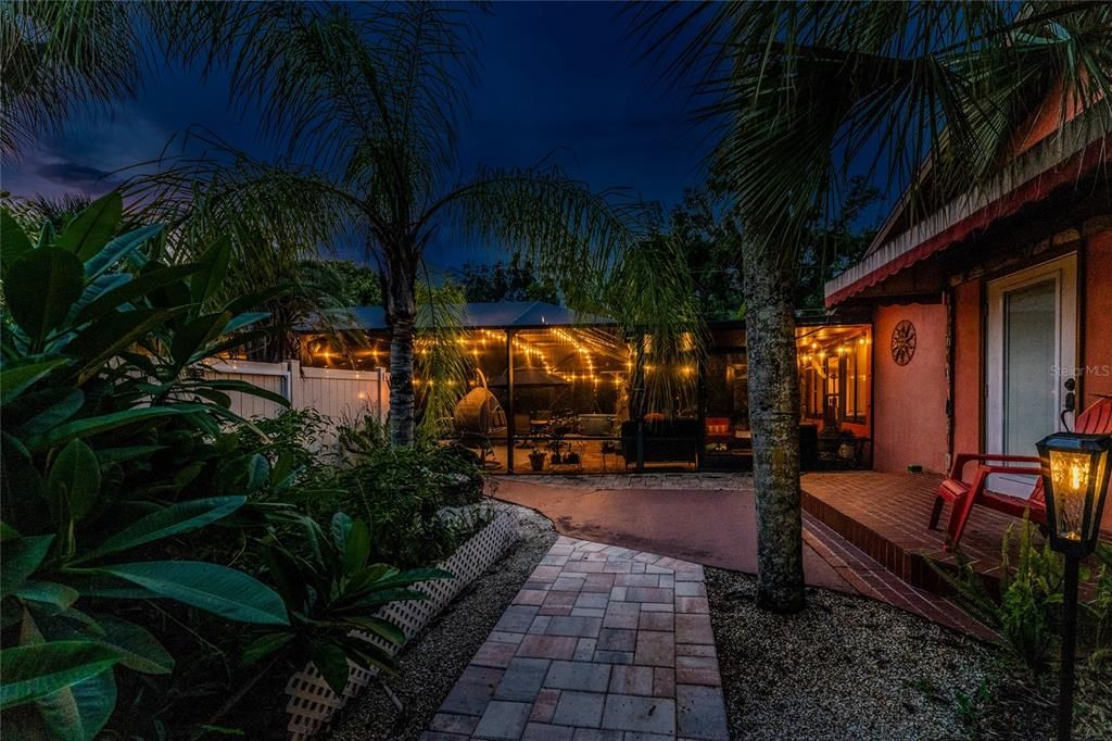 Courtyard entrance to master bedroom