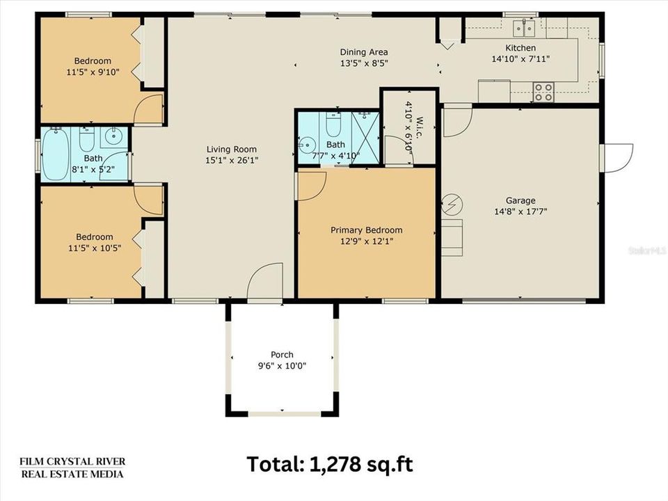 Floor Plan...3 Bedrooms & 2 Baths