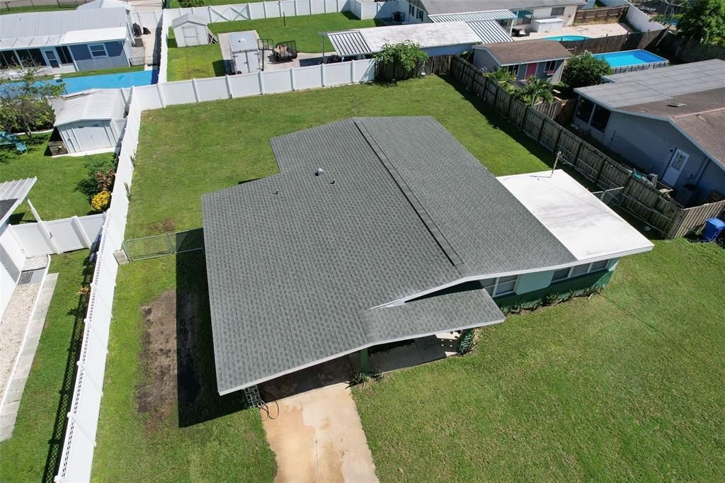 Yard and Ariel view of home