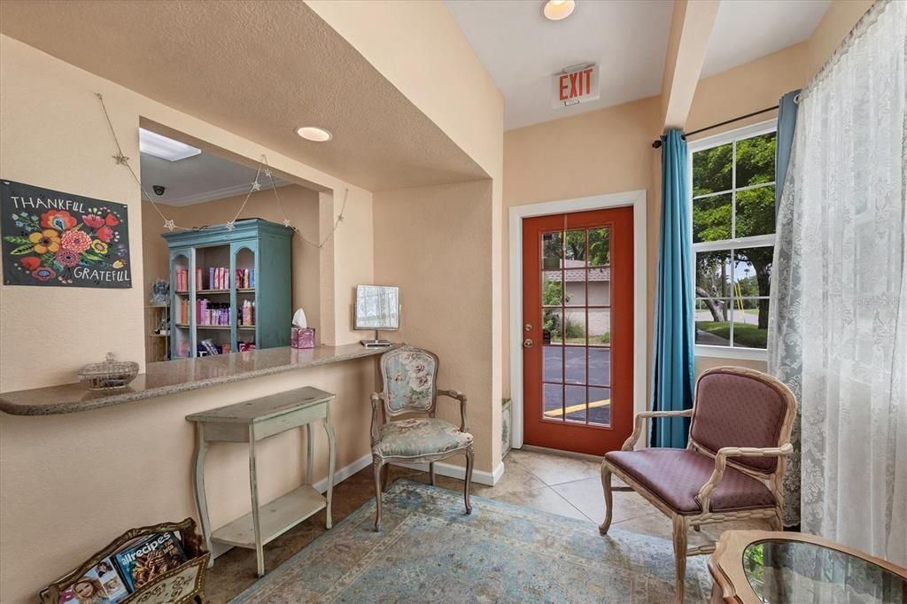 Large bright reception area & waiting room