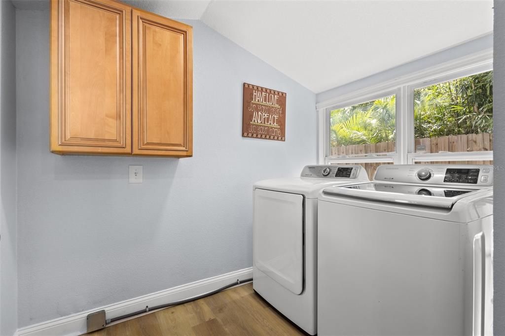 Indoor Laundry Room off the kitchen