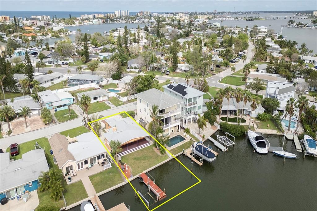 View of the intercostal waters and the Gulf of Mexico