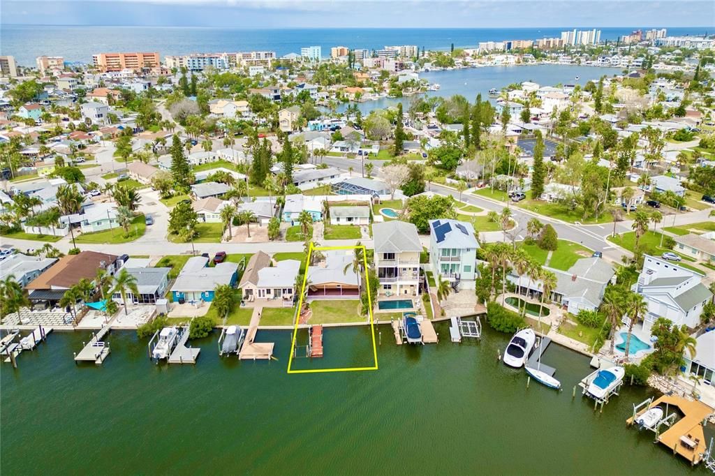 View of the intercostal waters and the Gulf of Mexico