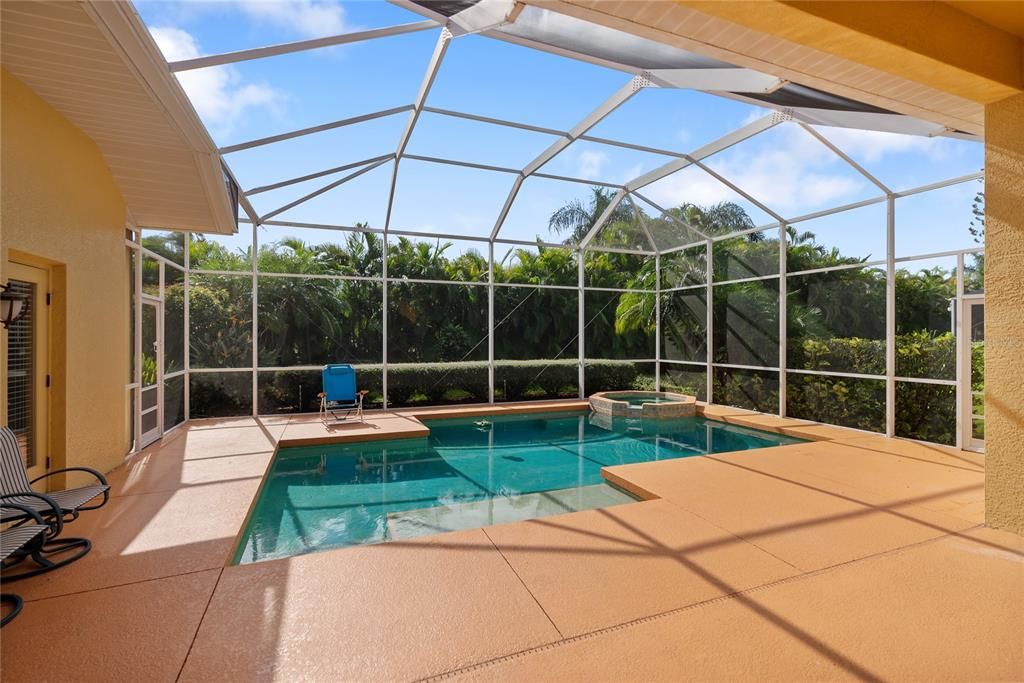 Screened Lanai with Pool and Spa