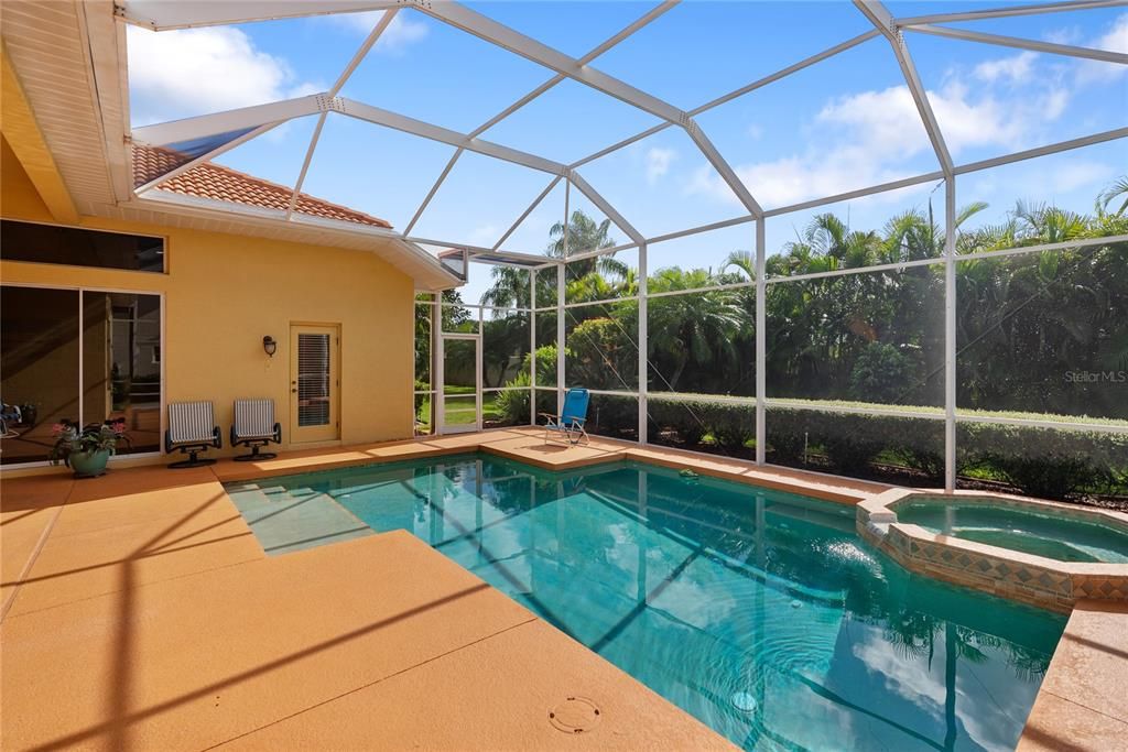 Screened Lanai with Pool and Spa