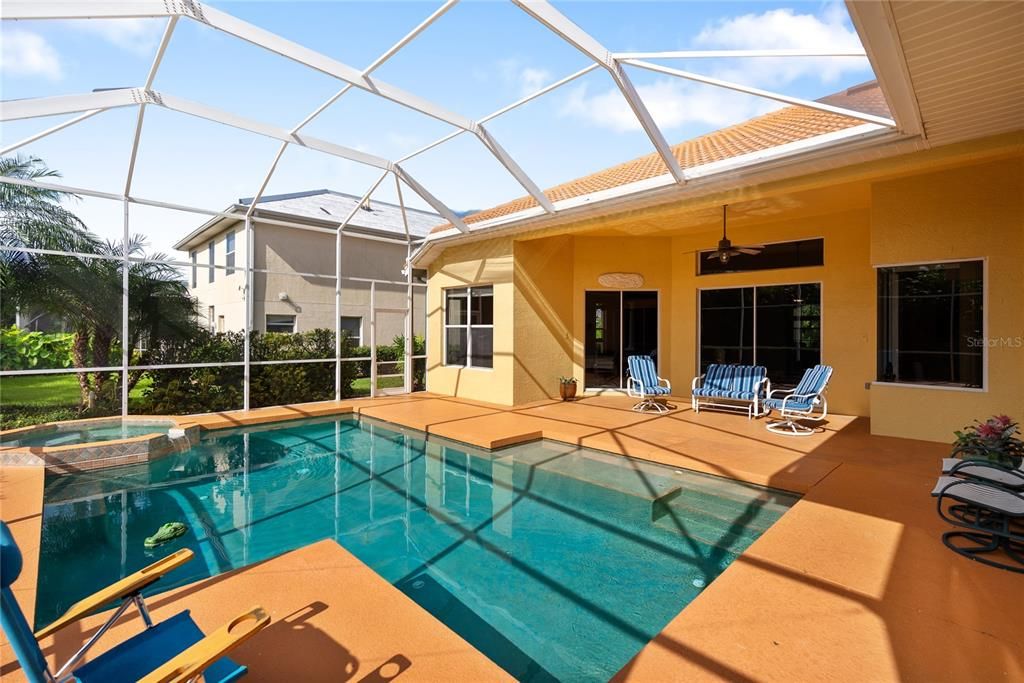 Screened Lanai with Pool and Spa