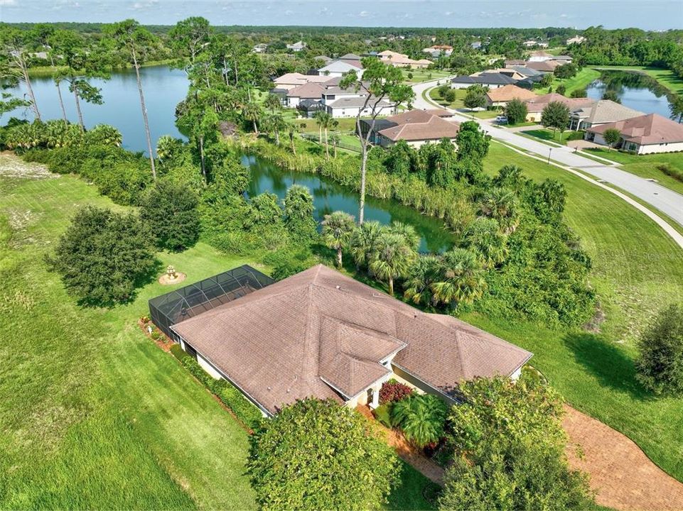 Aerial view of the home location