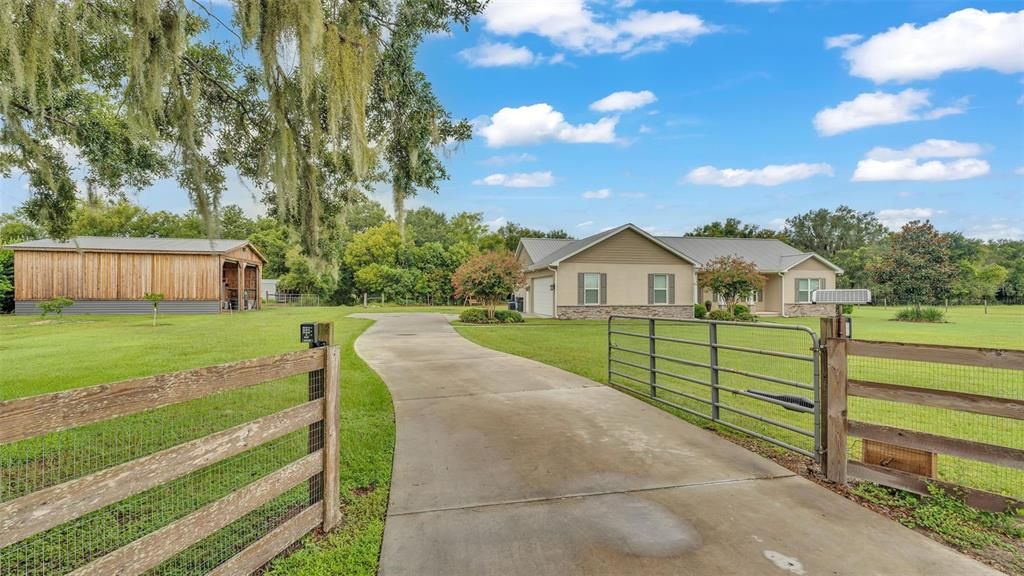 Private property with Electric gate