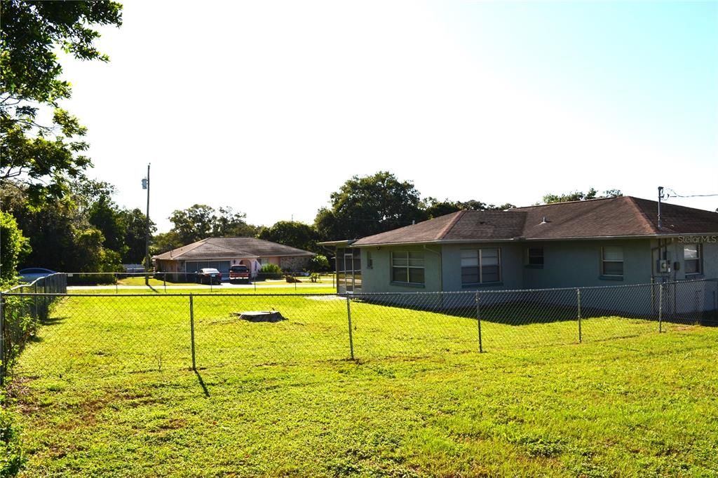 Large back yard