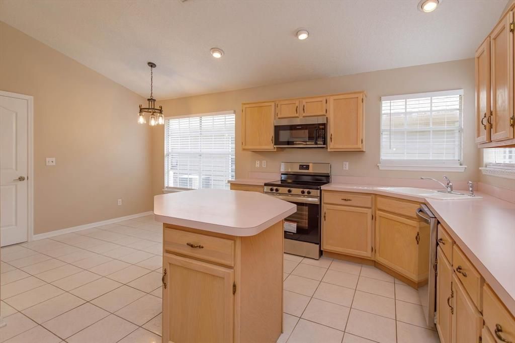 New Stainless Steel Appliances in Kitchen