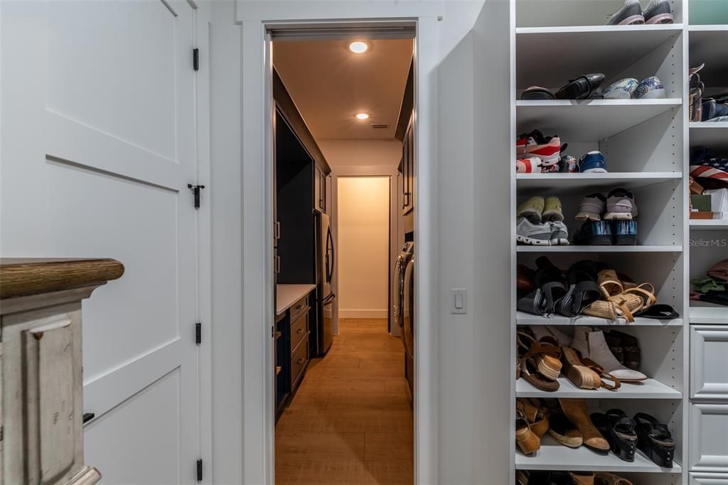 Walk Through Closet to Laundry Room