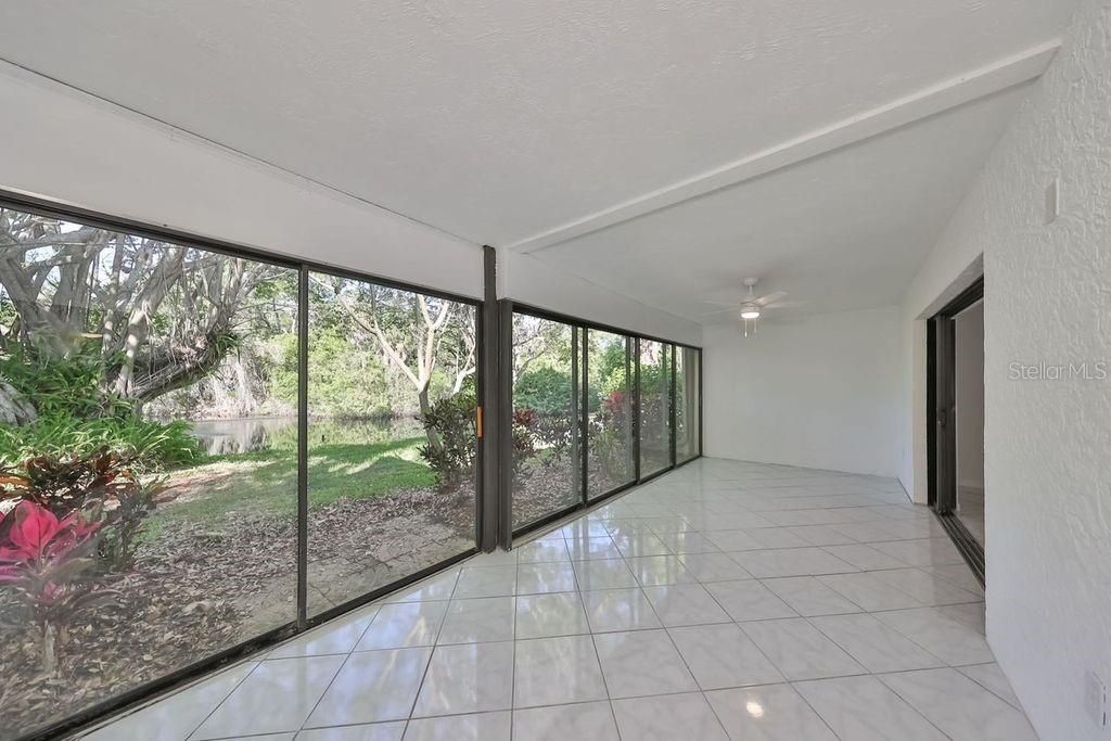 Another view of the large glassed-in lanai