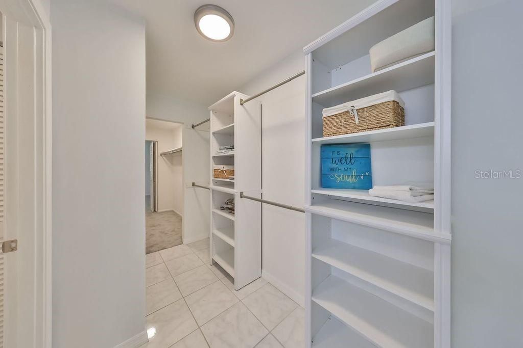 Walk-in closet in master